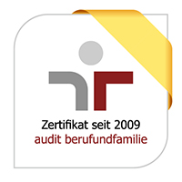 Logo: Zertifikat seit 2009 Audit Beruf und Familie