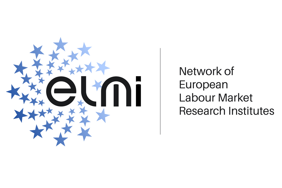 Das Bild zeigt das ELMI Logo. ELMI steht für Network of Euroean Labour Market Reseach Institutes.