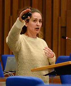 Libertad González giving her keynote speech "Gender Gaps in the Labor Market: The Last Chapter?"