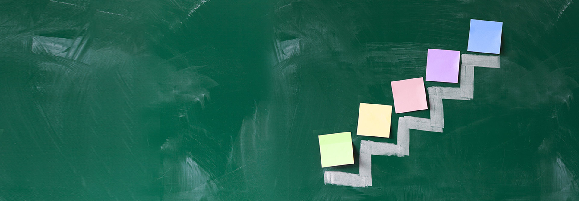 Eine Schultafel mit Treppenstufen abgebildet.